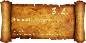 Budaspitz Lenke névjegykártya